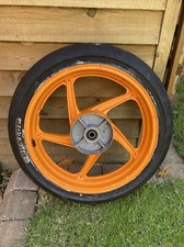 Honda CBR125R Rear 17" Wheel in Orange With Part Worn Racing Slick Tyre CBR125 R