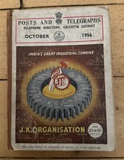 Posts And Telegraphs Telephone directory, Calcutta District Oct 1956 not GPO 