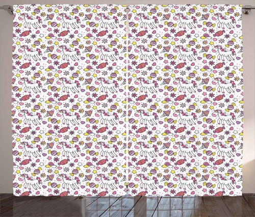 Unicorn curtains - unicorn,