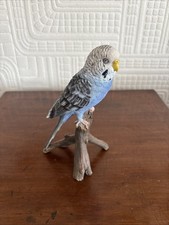Vintage Hotant Resin Figurine Of A Budgie