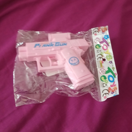 Pink prank toy gun novelty - toy,
