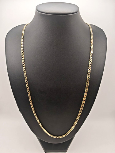 Solid 9ct yellow gold curb - solid,