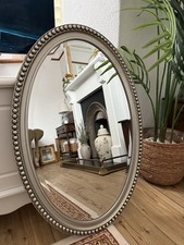 Antique Oval Champagne Wall Mirror