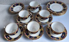 Salisbury China Bradley's England Teacups, Saucers & Side Plates