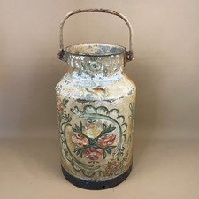 Antique Metal Milk Churn Hand
