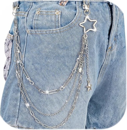 Silver triple layer star - star, charm