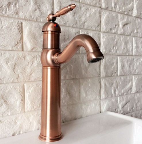 Antique red copper bathroom - red,
