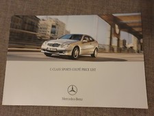 Mercedes C-Class Sports Coupe Uk Price List Sales Brochure 2003- C230 C320 MINT