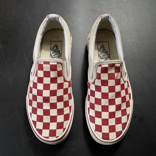 Vans slip red checkered sz - vans,