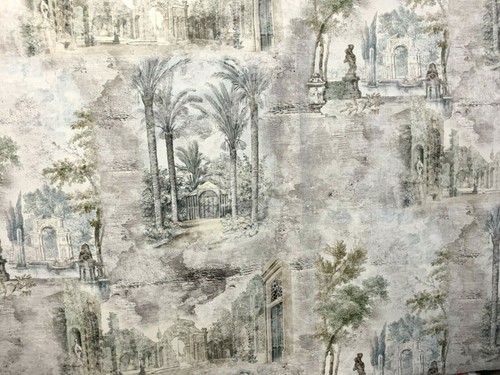 Toile velvet printed - toile, fabric