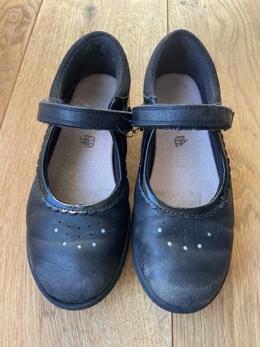 Girls clarks black leather - clarks,