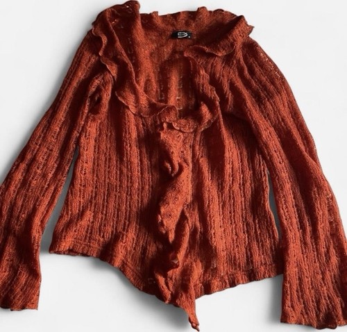 Burnt orange ruffle - orange,