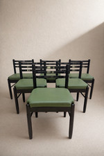 Set 6 Black Lacquer Faux
