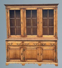Good Quality Oak Glazed Bookcase