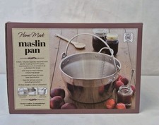 9 Litre Stainless Steel Maslin Pan Boxed Kitchen Craft 31cm Diam F4