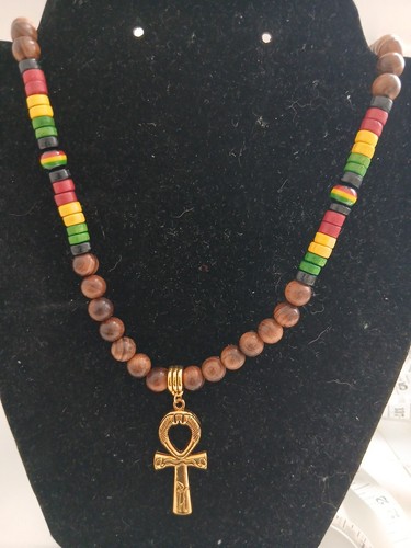 Rastafarian ankh necklace - rastafarian,