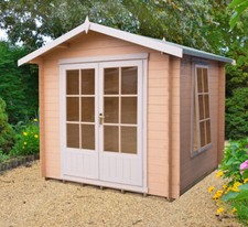7x7 garden log cabin outhouse - garden,