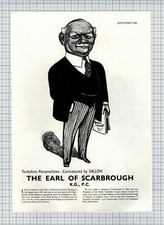 Lord Scarborough The Earl Of Scarborough Sallon  - 1966 Clipping / Print