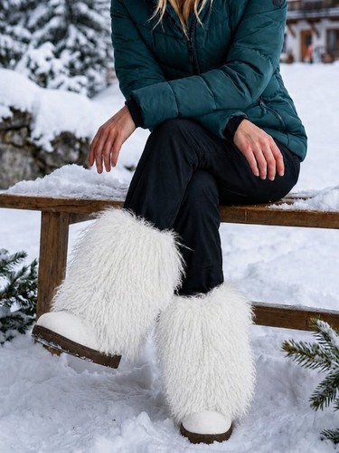 Bearpaw boetis white - bearpaw, curly