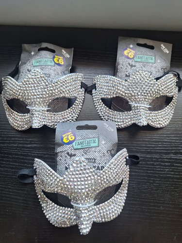 Jewelled masquerade mask - masquerade, x3