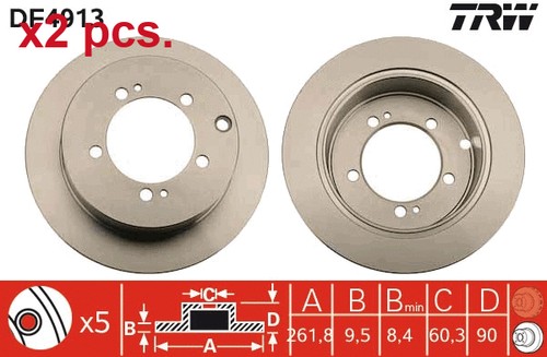 Pcs rear brake - rear, rotos