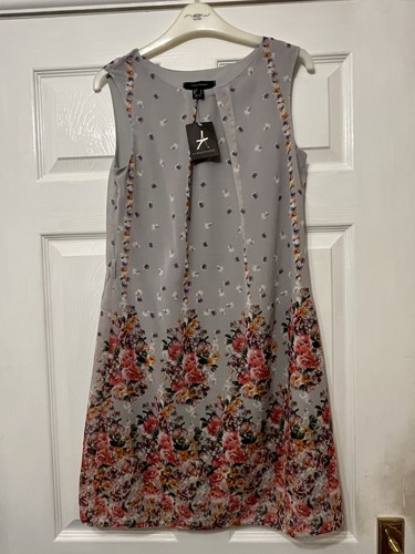 Floral sleeveless dress - floral, size