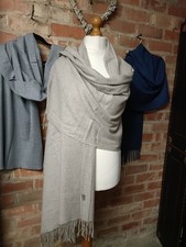 PURE LUXURY 30% CASHMERE  PASHMINA SHAWL SCARF  SO SOFT UNISEX BRAND NEW OATMEAL