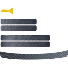 Car Accessories Carbon Fiber Style Car Scuff Plate Door Sill Stickers Protector