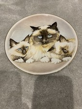 Vintage Royal Burlington Staffordshire Bone China BIRMAN CAT Collection Plate