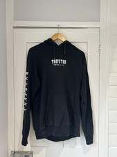 Trapstar Men's Hoodie Size Small In Black With White Logo On Front And Both Arms