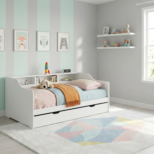 3ft wooden bed with - 3ft, trundle