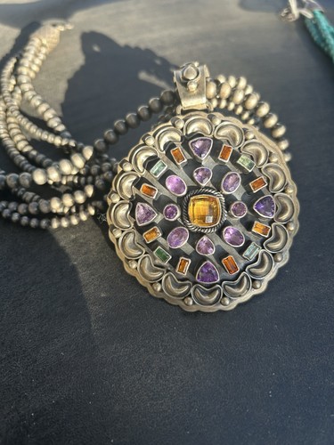 Navajo indian pendant - navajo, 925