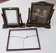 Job Lot x3 Wooden Frames Antique Swing Frames Photograph Men Prop Picture Photo