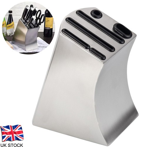 Stainless steel knife block - stainless,