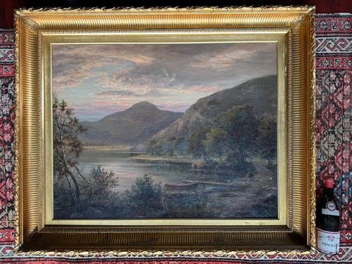 Large antique oil - large,