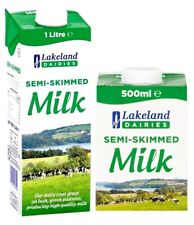 Lakeland Long-life Semi Skimmed UHT Milk, High in Protein, Calcium