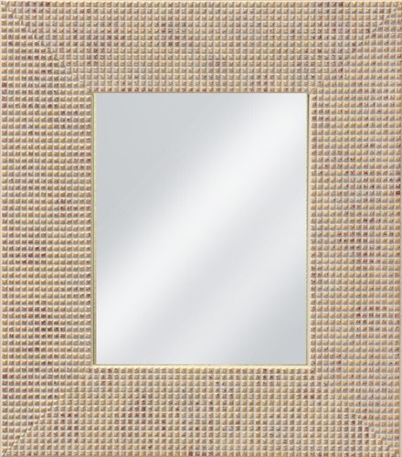 Wooden mosaic framed mirror - framed,