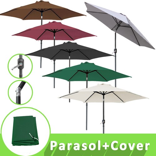 Round garden parasol - 2.5m,