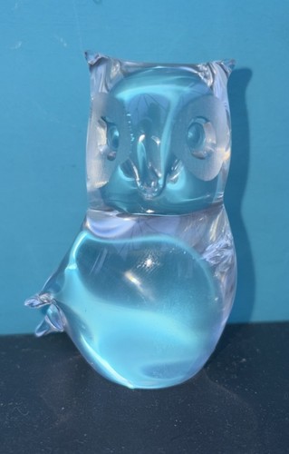 Vtg langham glass owl - glass,