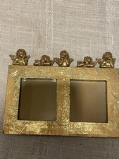 Gold Foil Picture Frame With Cherub Angels, Vintage look celestial y2k