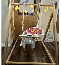 Baby wooden swing with A-frame stand  – perfect for In Door And  outdoor fun!