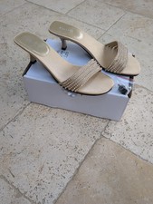 Gold diamante mule - gold,