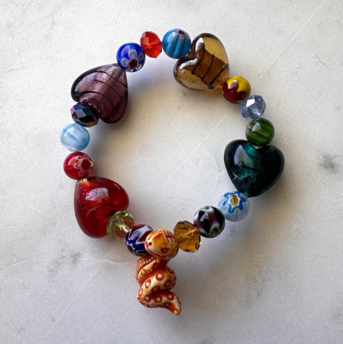 Multicolor murano glass - glass, heart