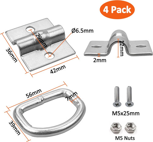 Pcs rings tie downs straps - pcs, d