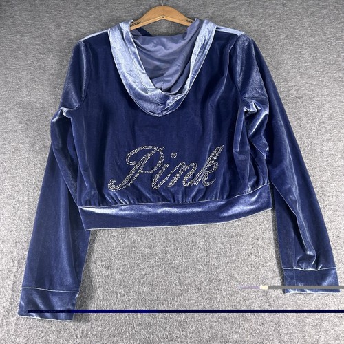 Pink velour hoodie - hoodie, sz