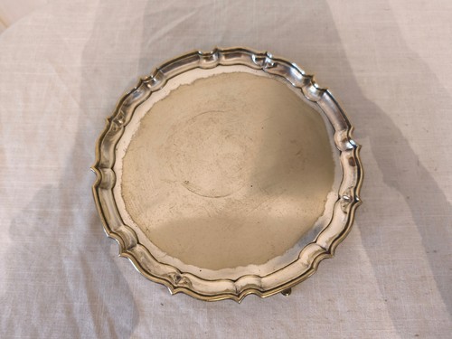 Vintage round tray epns silver - vintage,