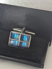Vintage Blue Enamel Cufflinks