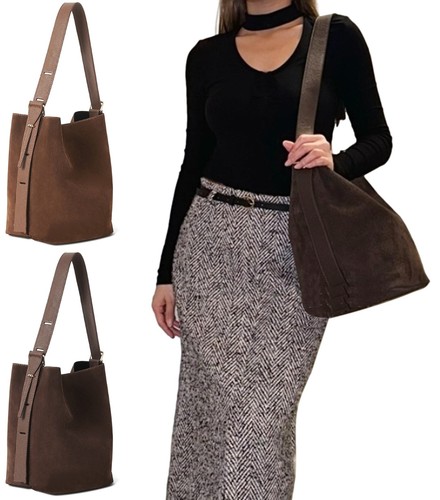 Suede leather shoulder - &,