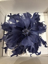 Navy Blue Coast Feathered Fascinator for Wedding Or Other Special Occasion Hat