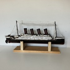 Large Tin Plate Metal Model Display of HMS Titanic Ocean Liner Ship 44cm
